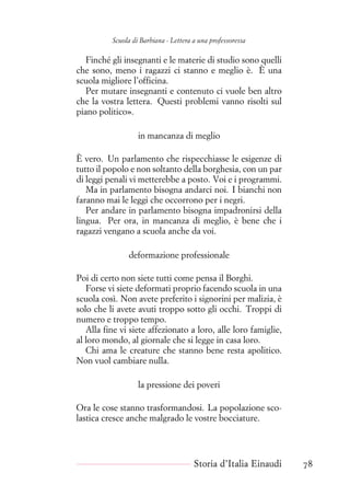 Lettera ad una prof