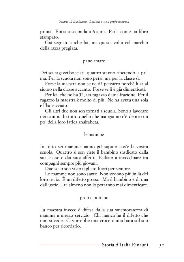 Lettera A Una Professoressa