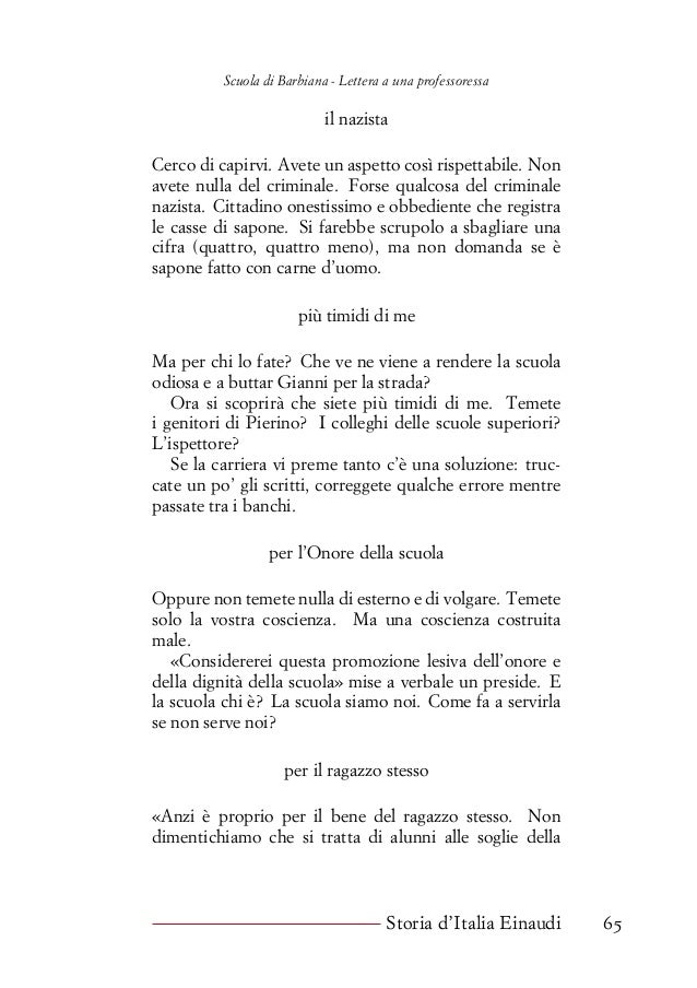 Lettera A Una Professoressa