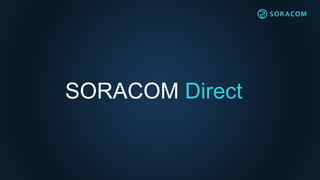 パブリッククラウド
AWS
SORACOM
Direct
専用線専用線
NTTドコモ
の交換局
プライベートクラウド
 