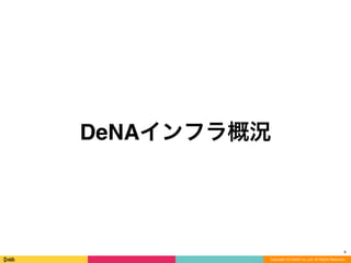Copyright (C) DeNA Co.,Ltd. All Rights Reserved.
DeNAインフラ概況
4
 
