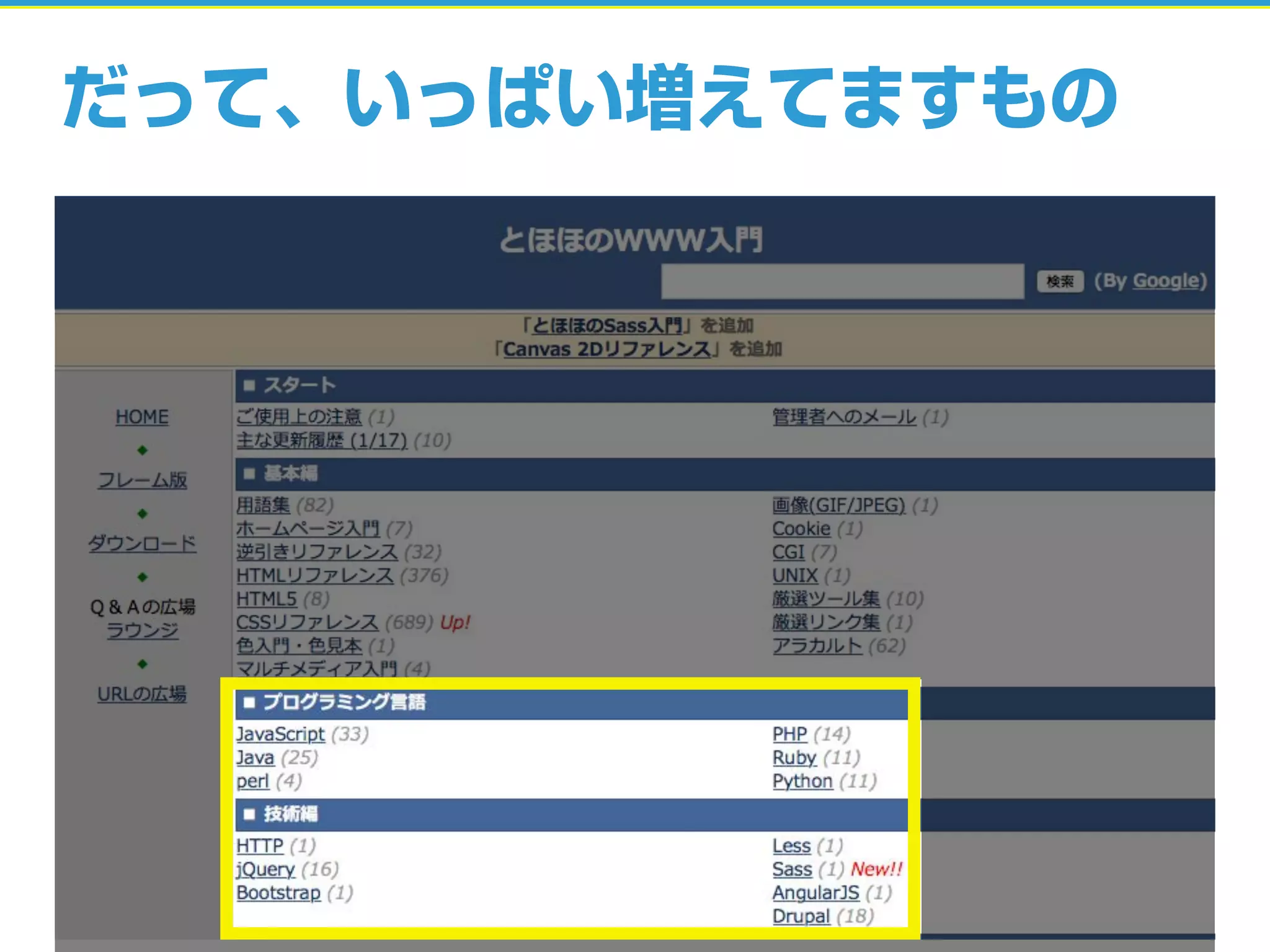 だって、いっぱい増えてますもの
 