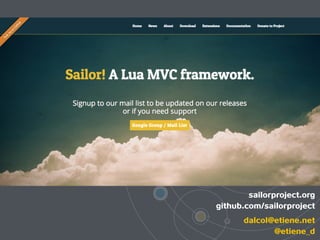 sailorproject.org
github.com/sailorproject
dalcol@etiene.net
@etiene_d
 