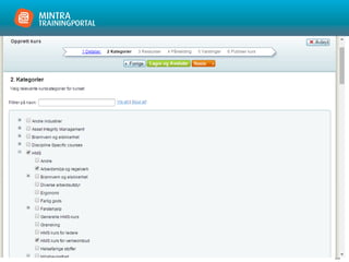 20
Opprett kurspakke
 