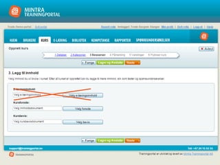 21
Opprett kurspakke
 