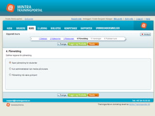 22
Opprett kurspakke
 