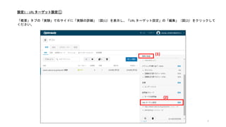 7
プライバシー設定
[設定] > [プライバシー] で、「強制バリエーションパラメーターを無効にする」(1)
にチェックを入れて、[保存](2) をしてください。
 