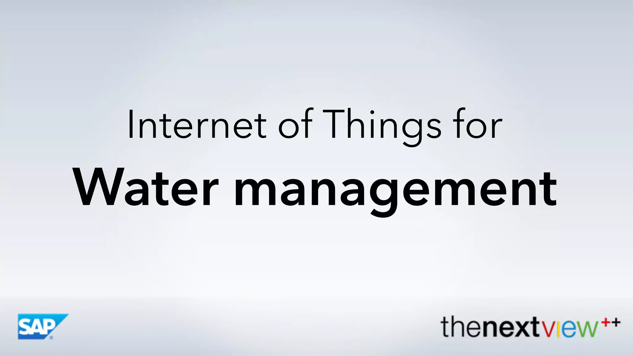 SAPHCP IoT for Watermanagement | PPT