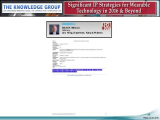 February 05, 2016
36
SEGMENT 2:
David N. Makous
Attorney
Lee, Hong, Degerman, Kang & Waimey
 