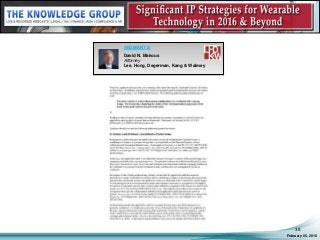 February 05, 2016
38
SEGMENT 2:
David N. Makous
Attorney
Lee, Hong, Degerman, Kang & Waimey
 