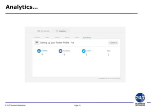 Page 15© 24-7 Business Networking
Analytics…
 
