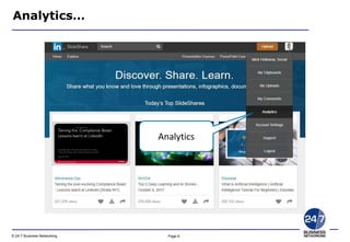 Page 6© 24-7 Business Networking
Analytics…
Analytics
 