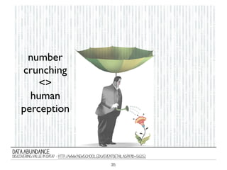 number
crunching
<>
human
perception
35
 