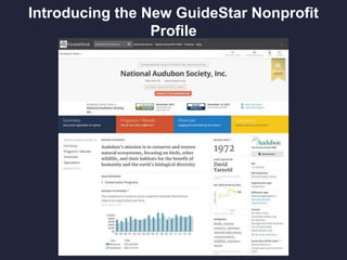 Introducing the New GuideStar Nonprofit
Profile
 