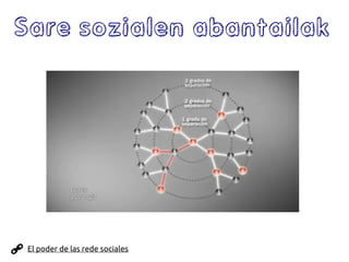 Sare sozialen abantailak
El poder de las rede sociales
 