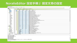 NoralisEditor 設定手順② 固定文章の設定
 
