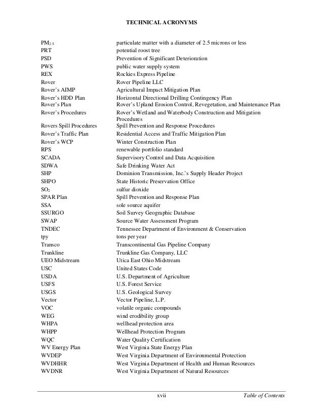 Ferc Draft Environmental Impact Statement For Et Rover Pipeline
