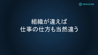 組織が違えば
仕事の仕方も当然違う
 