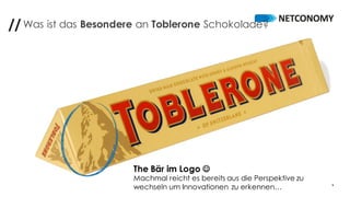 //
The Bär im Logo J
Machmal reicht es bereits aus die Perspektive zu
wechseln um Innovationen zu erkennen…
Was ist das Besondere an Toblerone Schokolade?
 