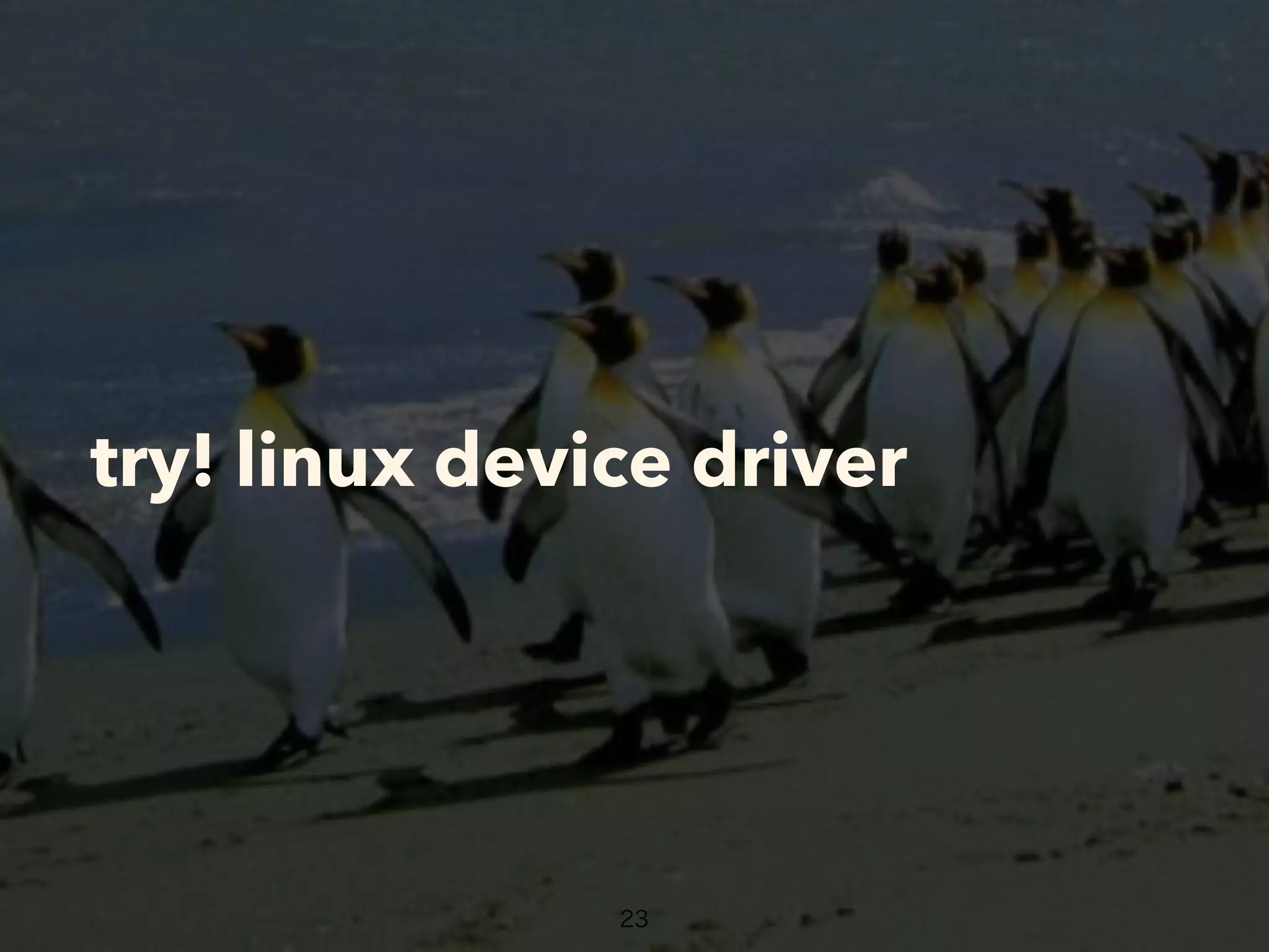 try! linux device driver
 