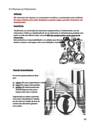 9.0 Mancais de Rolamentos
88
 