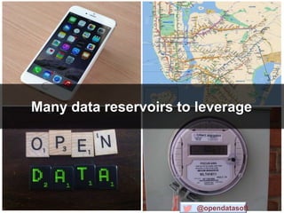 Many data reservoirs to leverage
@opendatasoft
 