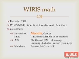 WIRIS in Moodle | PPTX