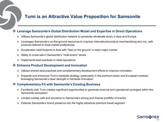 samsonite tumi acquisition