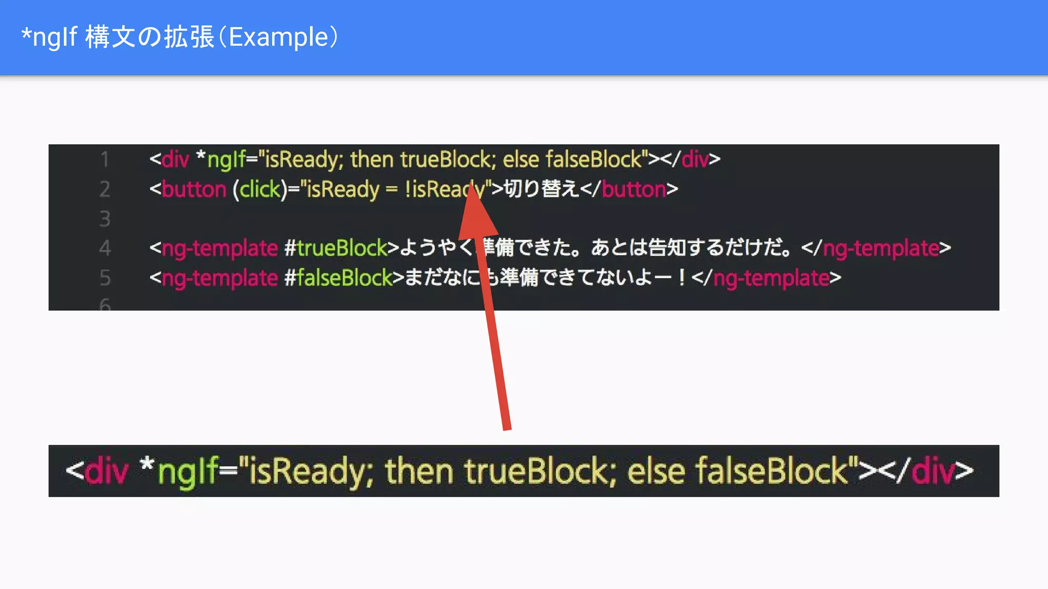 *ngIf 構文の拡張（Example） 