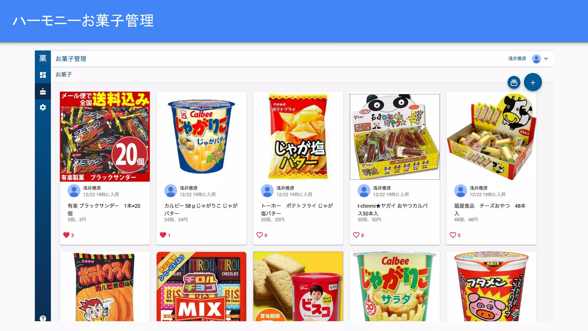 ハーモニーお菓子管理 