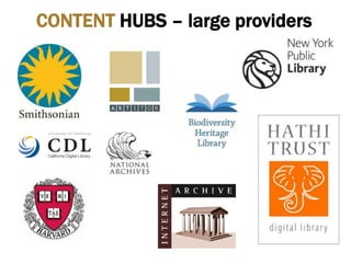 CONTENT HUBS – large providers
 