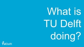 46
What is
TU Delft
doing?
 