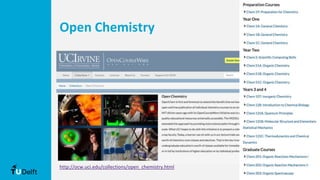 Open Chemistry
http://ocw.uci.edu/collections/open_chemistry.html
 
