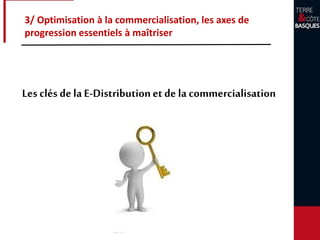 3/ Optimisation à la commercialisation, les axes de
progression essentiels à maîtriser
Les clés de la E-Distributionet de la commercialisation
 
