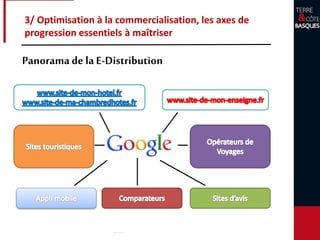 3/ Optimisation à la commercialisation, les axes de
progression essentiels à maîtriser
Panorama de laE-Distribution
 