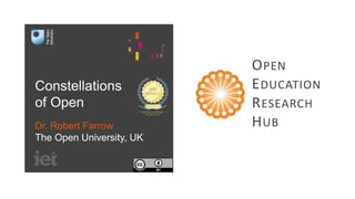 Constellations
of Open
Dr. Robert Farrow
The Open University, UK
OPEN
EDUCATION
RESEARCH
HUB
 