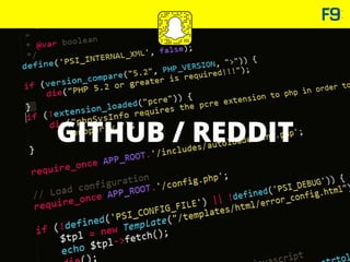 GITHUB / REDDIT
 