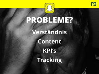 PROBLEME?
Verständnis
Content
KPI’s
Tracking
 