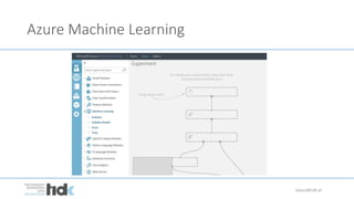 Azure Machine Learning
lukasz@tidk.pl
 