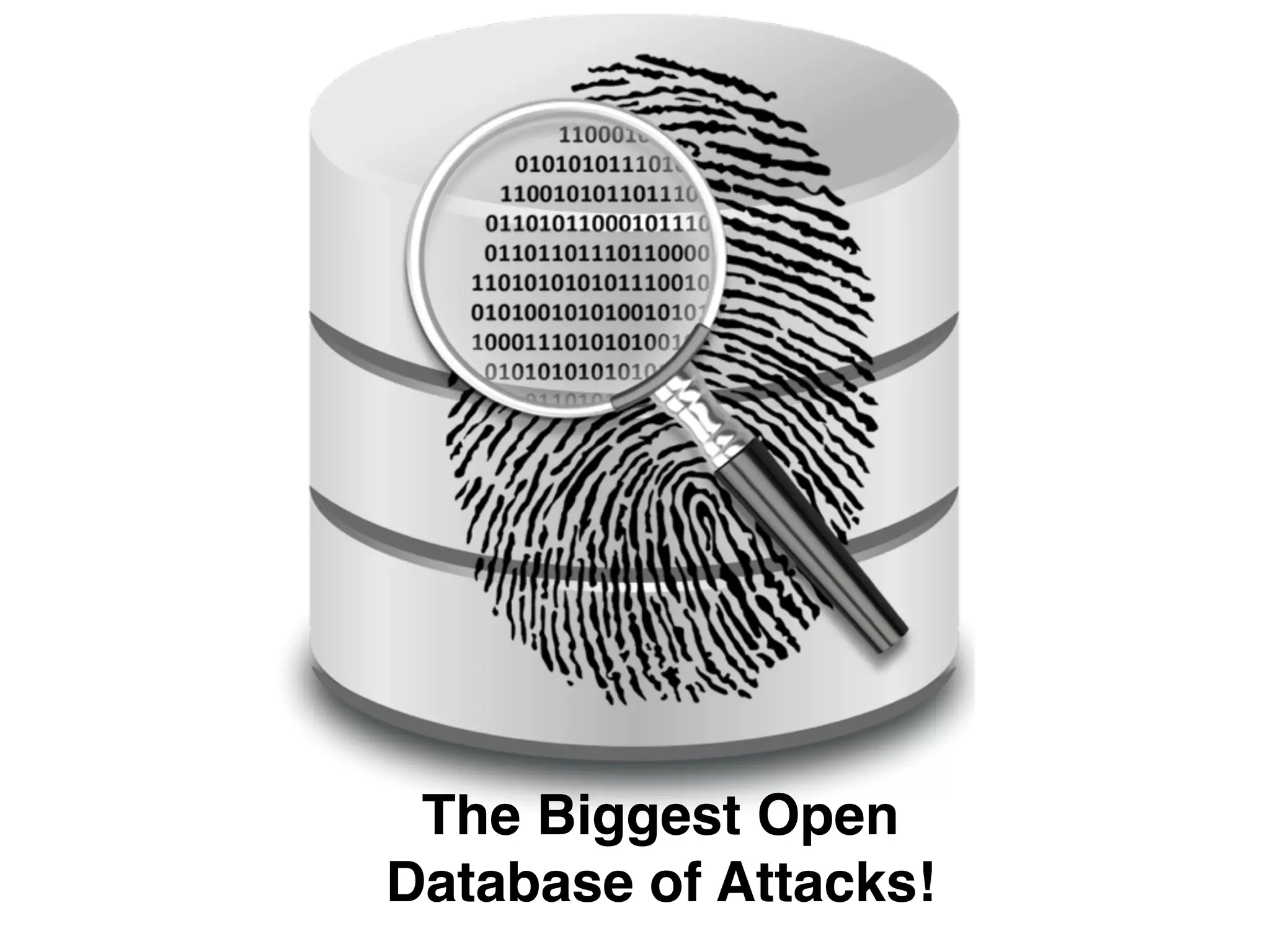 The Biggest Open
Database of Attacks!
 