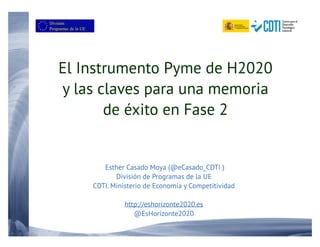 20160317 Taller del Instrumento PYME de H2020 en Navarrra