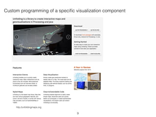 Custom programming of a speciﬁc visualization component
9
http://unfoldingmaps.org
 