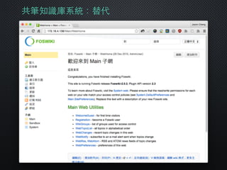 共筆知識庫系統：替代
 