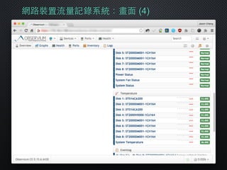 網路裝置流量記錄系統：畫⾯面 (4)
 