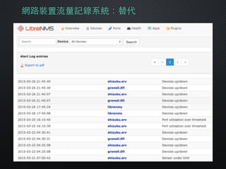 網路裝置流量記錄系統：替代
 
