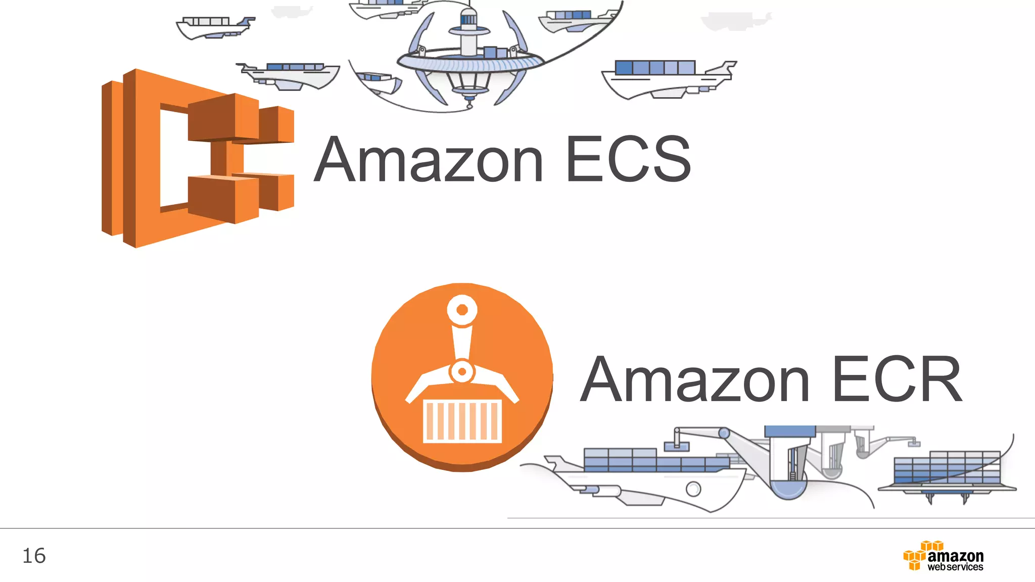 16
Amazon ECS
Amazon ECR
 