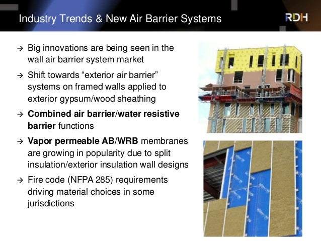 vapor permeable air barrier