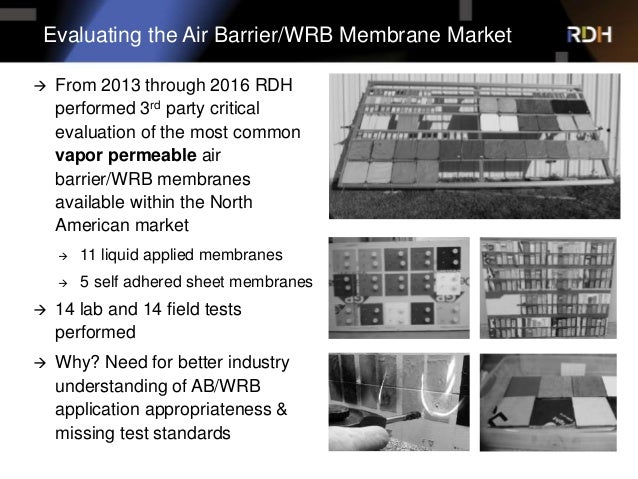vapour permeable air barrier