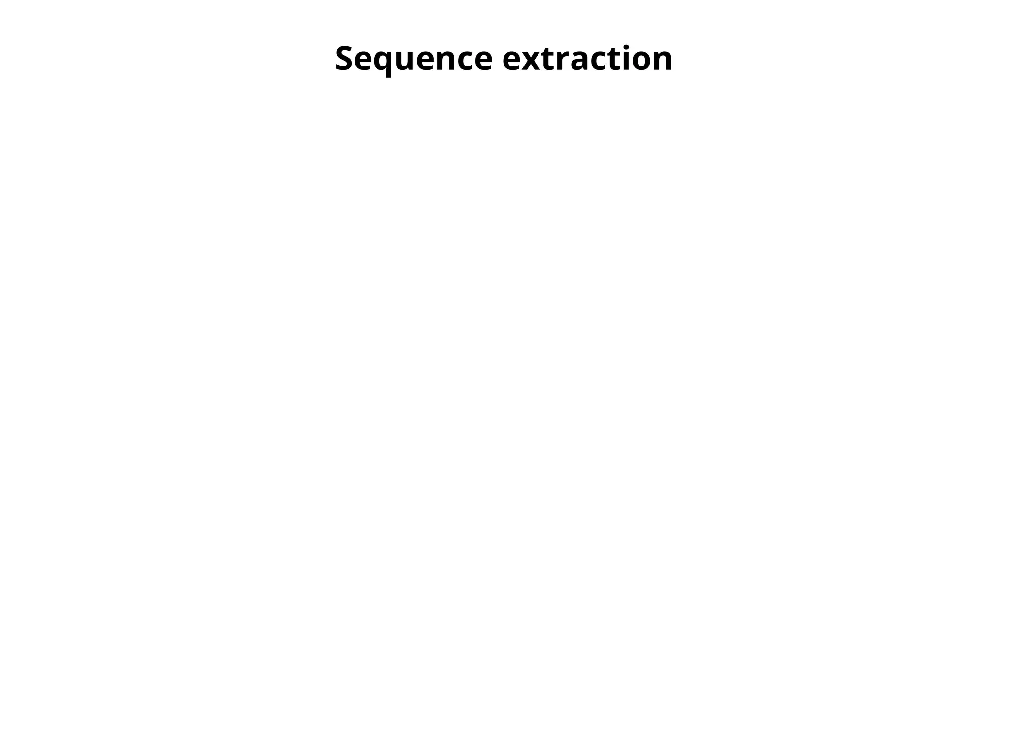 Sequence extraction
 