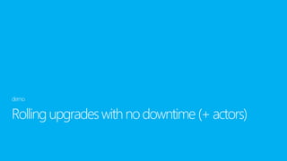 Rolling upgradeswithnodowntime (+actors)
demo
 